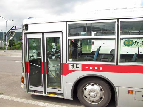 函館バスT3509号車＠北海道昆布館前バス停