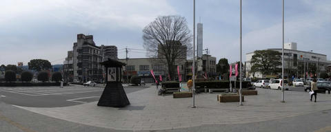 日田駅前風景パノラマ